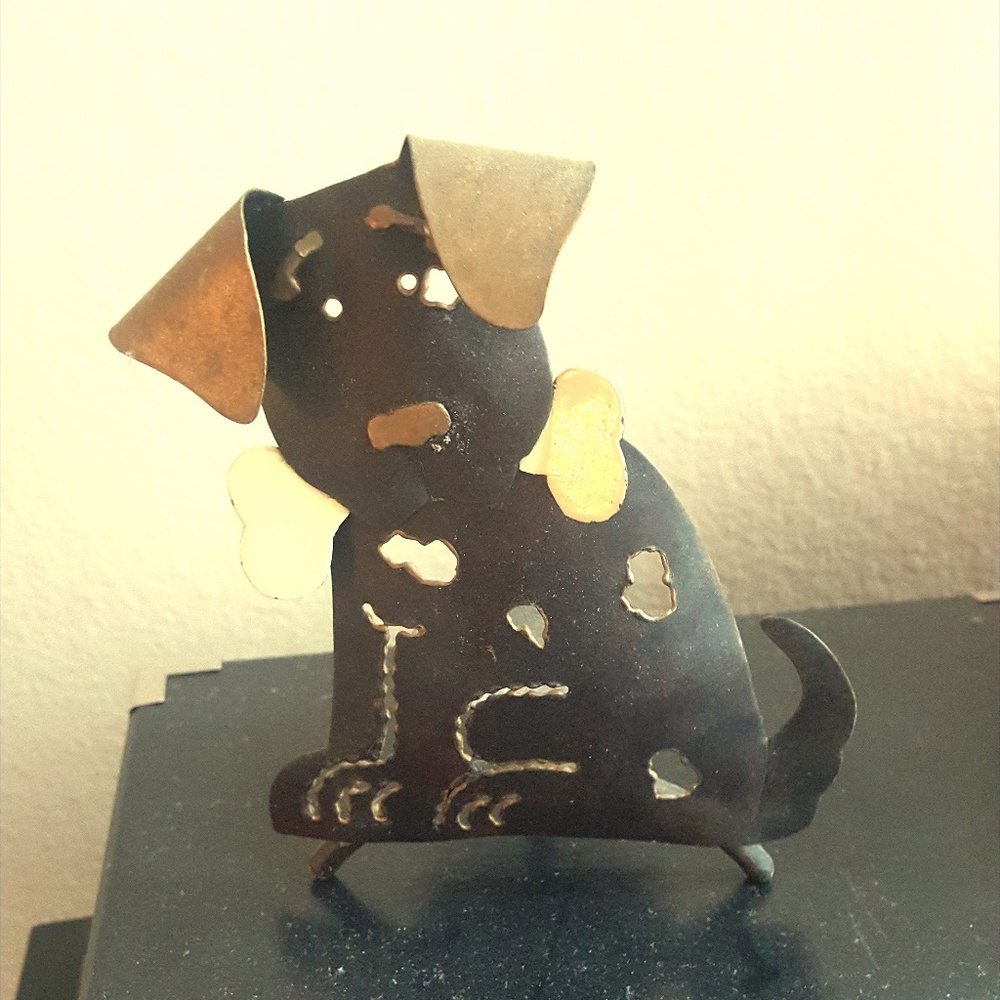 Metal Art - Candle Holder - Dog